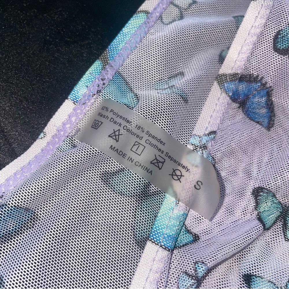 Micro Mesh Butterfly Print Skirt Swimsuit Cover Up‎ - Picture 4 of 4